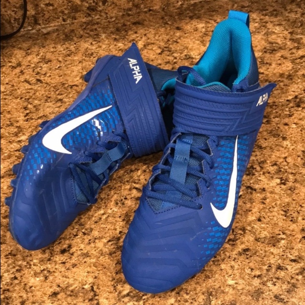 Nike Alpha Men's Athletic Cleats in Blue and White